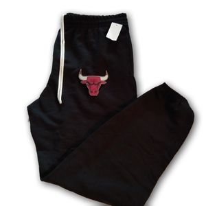 Chicago Bulls Athletic Joggers Sweatpants New